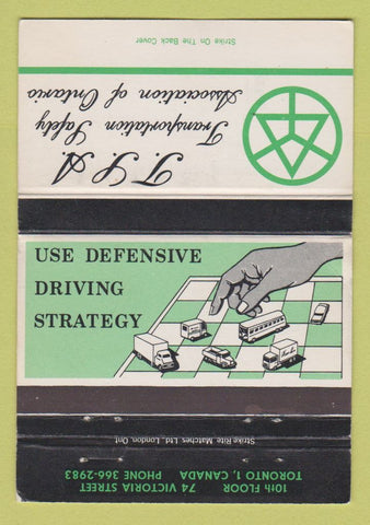 Matchbook Cover - TSA Transportation Safety Toronto ON WORN 40 Strike