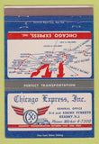 Matchbook Cover - Chicago Express Trucking Kearny NJ 40 Strike