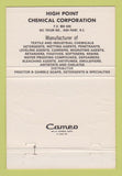 Matchbook Cover - High Point Chemical Corporation Hipochem NC 40 Strike