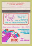 Matchbook Cover - DRC Horse Racing Livonia MI WORN 40 Strike