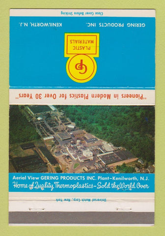 Matchbook Cover - CP Plastic Materials Kenilworth NJ 40 Strike