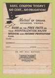 Matchbook Cover - Mutual of Omaha Insurance RL Hines Richmond VA 40 Strike