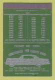 Matchbook Cover - Concannon Cadillac Speedway IN WORN 40 Strike