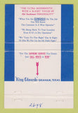 Matchbook Cover - King Edwards Oil Well Graham TX 40 Strike