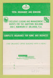 Matchbook Cover - Bryan and Fletcher Real Estate Orlando FL 40 Strike