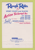 Matchbook Cover - Rough Rider Men's Clothes Carson City NV 40 Strike