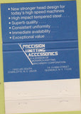 Matchbook Cover - Precision Knitting Accessories Charlotte NC 40 Strike