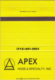 Matchbook Cover - APEX Hose  and  Specialty no town 40 Strike