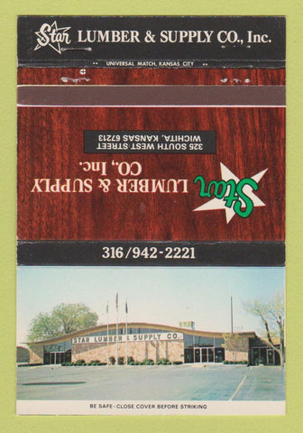 Matchbook Cover - Star Lumber & Supply Wichita KS 40 Strike