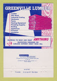 Matchbook Cover - Greenville Lumber Supply Sharon PA Andover OH 40 Strike