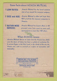 Matchbook Cover - Acacia Mutual Insurance George Moon Detroit MI WEAR 40 Strike