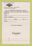 Matchbook Cover - Cutco Wear Ever Aluminum Alcoa Beachwood OH 40 Strike