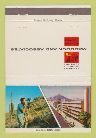 Matchbook Cover - Maddock Associates Engineers WEAR 40 Strike