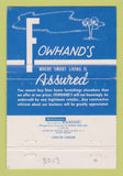 Matchbook Cover - Fowhand's Panama City FL furniture 40 Strike