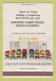 Matchbook Cover - Harter Office Chairs Church Stagg Birmingham AL 40 Strike