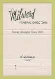 Matchbook Cover - Wr Milward Funeral Home Lexington KY 150th 40 Strike