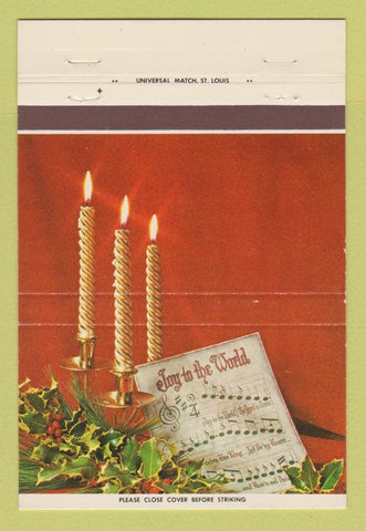 Matchbook Cover - Matchorama Christmas Joy to the World 40 Strike