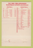 Matchbook Cover - Metro National Bank AR Razorbacks Schedule 1982 40 Strike