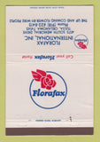 Matchbook Cover - Florafax International Flowers by Wire Tulsa OK 40 Strike