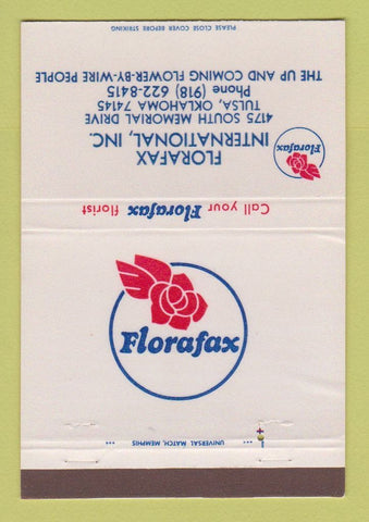 Matchbook Cover - Florafax International Flowers by Wire Tulsa OK 40 Strike