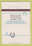 Matchbook Cover - Arnold Graphic Industries Wm Mechley Cincinnati OH 40 Strike