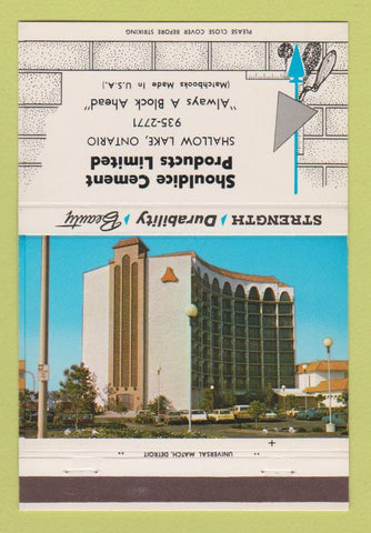 Matchbook Cover - Shouldice Cement Products Shallow Lake ON 40 Strike