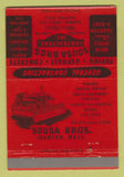 Matchbook Cover - Sousa Bros Contracting Taunton MA 40 Strike