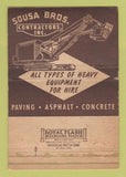 Matchbook Cover - Sousa Bros Contracting Taunton MA 40 Strike