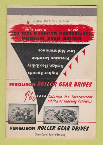 Matchbook Cover - Ferguson Roller Gear Drives St Louis MO 40 Strike