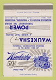 Matchbook Cover - Waukesha Power Motor 1956 WI 40 Strike