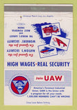Matchbook Cover - UAW Union Auto Workers Los Angeles CA 40 Strike
