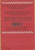 Matchbook Cover - Bistro Bravo Radnor PA 40 Strike