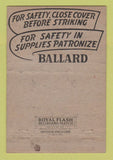 Matchbook Cover - WP Ballard Laundry Cleaning Supply Baltimore MD WEAR 40 Strike