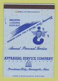 Matchbook Cover - Appraisal Service Company Minneapolis MN 40 Strike