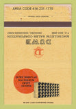Matchbook Cover - Duwe Mausoleum Sales Oshkosh WI Crypt 40 Strike