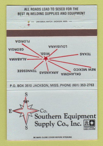 Matchbook Cover - Southern Equipment Supply Jackson MS welding 40 Strike