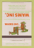 Matchbook Cover - Wams Plastic Films Products San Francisco CA 40 Strike