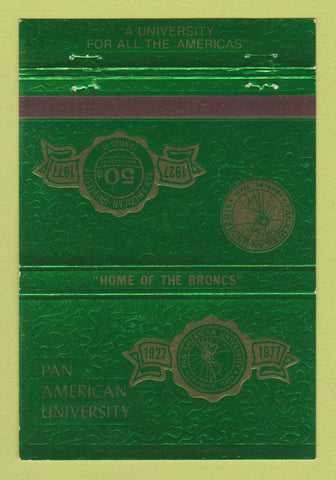Matchbook Cover - Pan American University Edinburg TX 1977 40 Strike