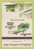 Matchbook Cover - Apache Campers Mount Pleasant PA 40 Strike