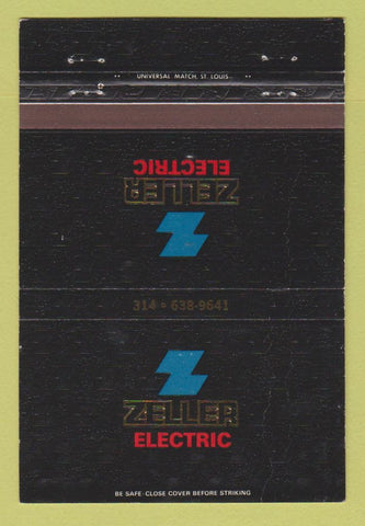 Matchbook Cover - Zeller Electric St Louis MO 40 Strike