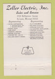 Matchbook Cover - Zeller Electric St Louis MO 40 Strike