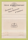 Matchbook Cover - Tesio Meat Company Oakland CA 40 Strike