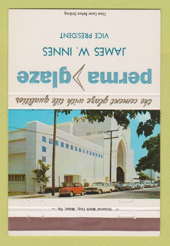 Matchbook Cover - Perma Glaze James Innes Miami FL 40 Strike