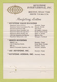 Matchbook Cover - Keystone Valve Houston TX 40 Strike