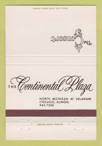 Matchbook Cover - The Consort Continental Plaza Chicago IL 40 Strike