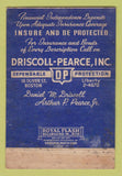Matchbook Cover - Driscoll Pearce Insurance Boston MA WEAR 40 Strike