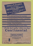 Matchbook Cover - Joshua Glasser Insurance Chicago IL WEAR 40 Strike