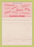 Matchbook Cover - Chouinard Dodge Chrysler Ste Foy QC WEAR 40 Strike
