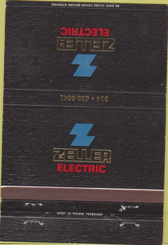 Matchbook Cover - Zeller Electric St Louis MO 40 Strike