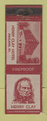 Matchbook Cover - Henry Clay Hotel Ashland KY WEAR